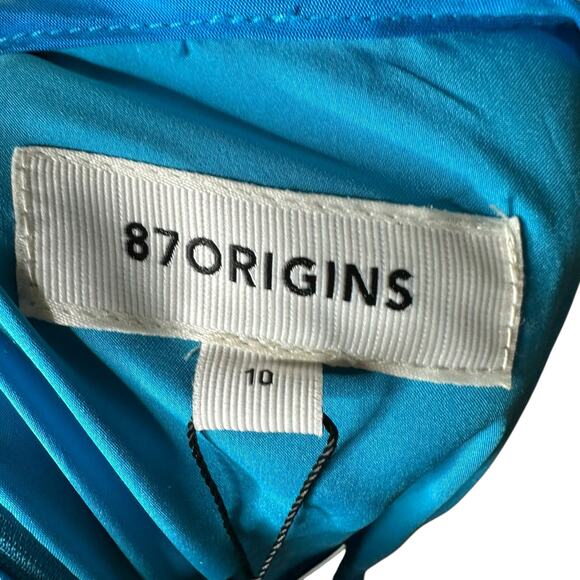 87ORIGINS Ere Dress Blue Maxi Lace Up Sides Women's Size 10 NWT Royal Blue - Picture 6 of 13